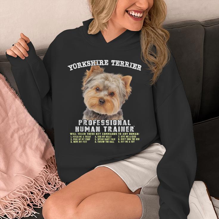 Yorkshire Terrier Yorkie Dog Professional Human Trainer Unisex Hoodie, funny design