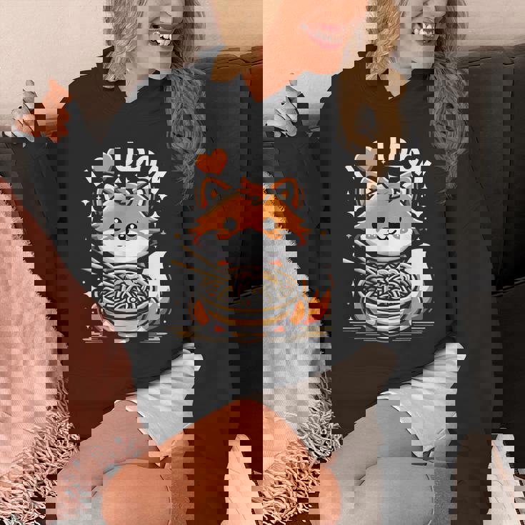 うどんが大好き カワイイきつねとうどん麺 パーカー