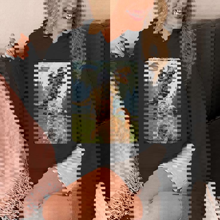 おもしろ猫 ゴリラ 恐竜 Ufo ミーム 不条理なユーモアシーン パーカー