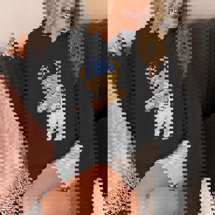 かわいいテディベア野球ヒッター。 パーカー