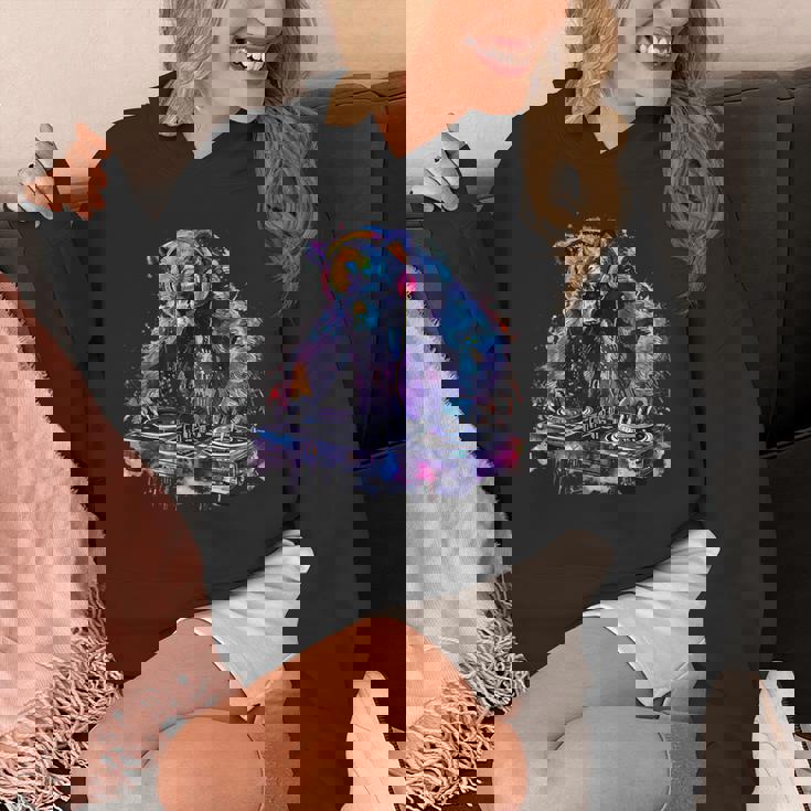 くま Dj ビートメーカー ターンテーブル Dj くま ダンス 音楽 熊の恋人 パーカー