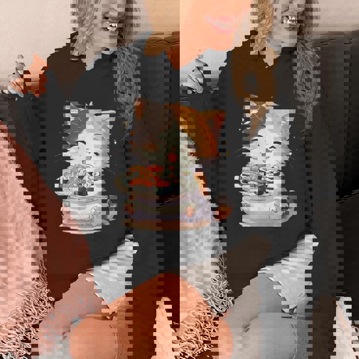 わがまま猫 寿司ねこ ラーメン好き かわいい おもしろ マンガ パーカー