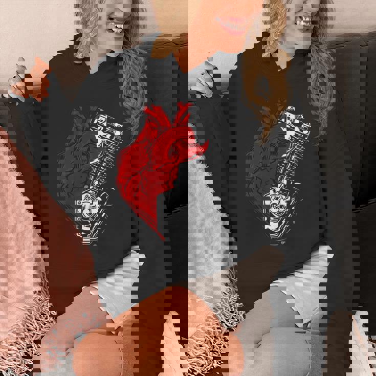 オートバイ エンジン バイカー アンチバレンタインデー 面白いグラフィック 長袖tシャツ パーカー