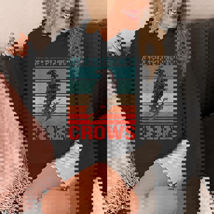 カラス ライフ・イズ・ベター バード鳥類学 カラス パーカー