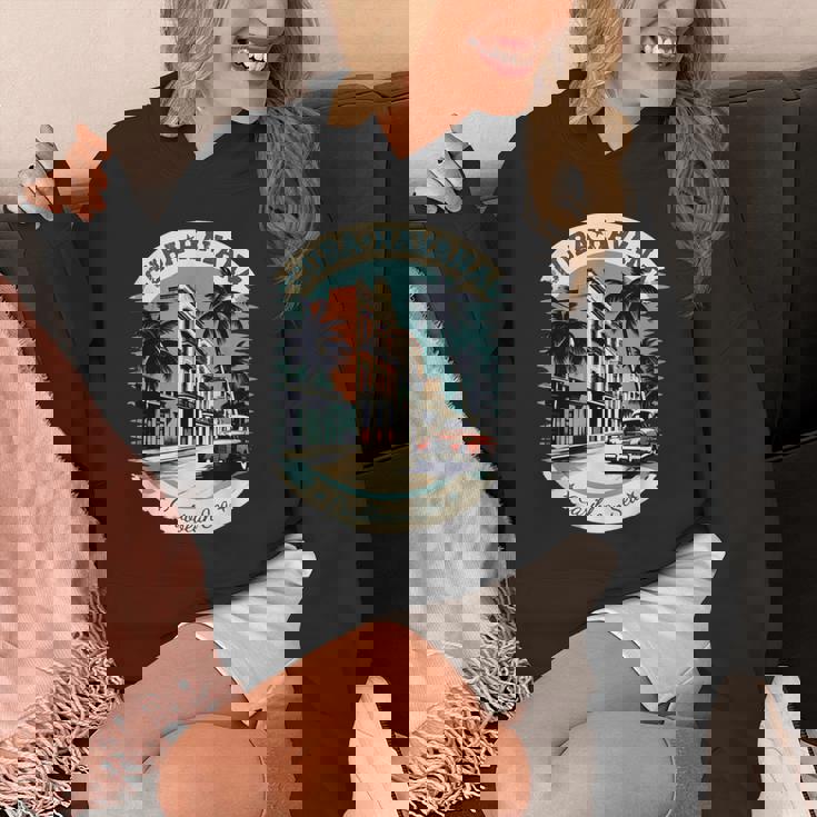 キューバ ハバナ レトロ 車 ヴィンテージ カリブ海のヤシの木 パーカー