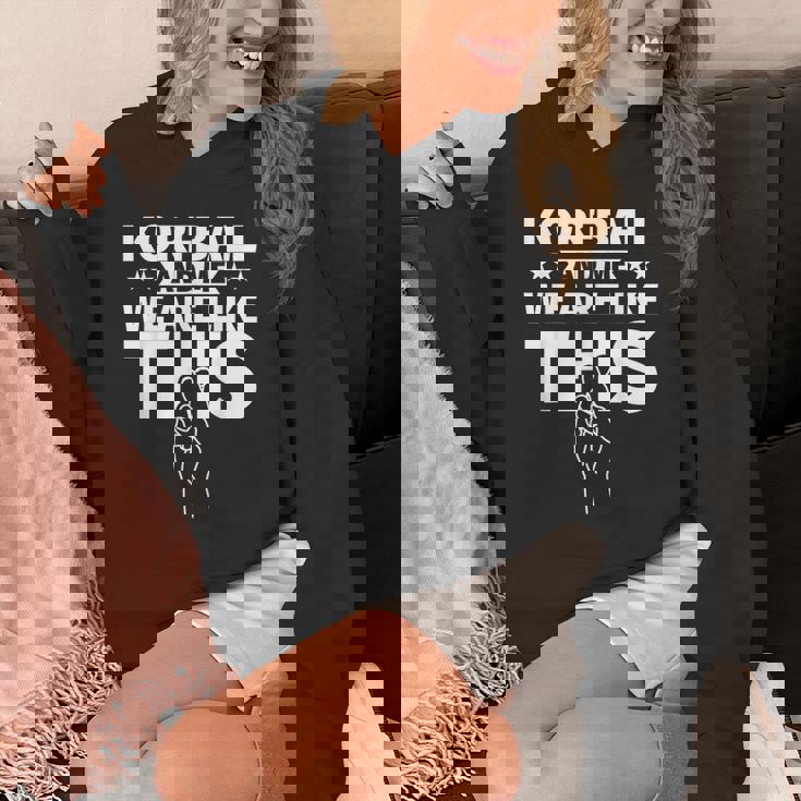 コーフボールと私、こんな感じです パーカー