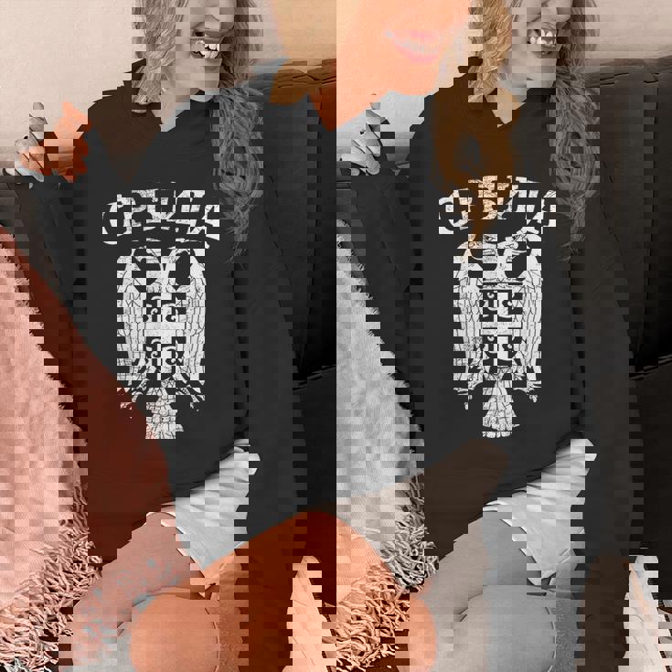 セルビア セルビア セルビア語 紋章 イーグル クロス 旗 キリル文字 パーカー