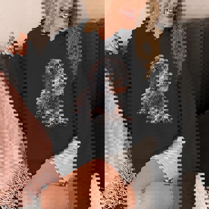 ダックスフンド ワイヤーヘア 長袖tシャツ パーカー