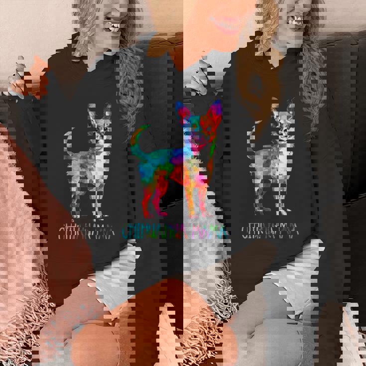 チワワ ママ 水彩画 芸術的 犬 恋人 ティーカップ パーカー