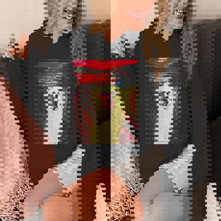 トイプードル 面白いtシャツ 犬 ムンクの叫び かわいい メンズ 子供 おもしろ 服 グッズ ネタ わんこ パーカー