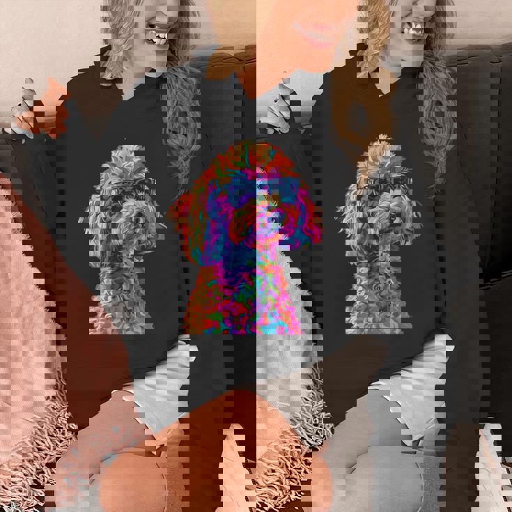 トイプードル愛好家デザイン ポップアート 面白いトイプードル 犬 長袖tシャツ パーカー