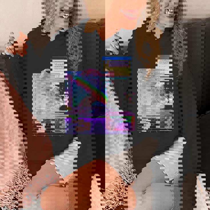 トリッピーサイバー美的ヴェイパーウェイヴインターネットクラシックアート パーカー