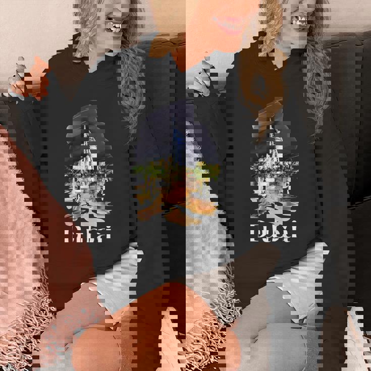 ドバイ Uae お土産絵画 ドバイの街 シャツ 長袖tシャツ パーカー