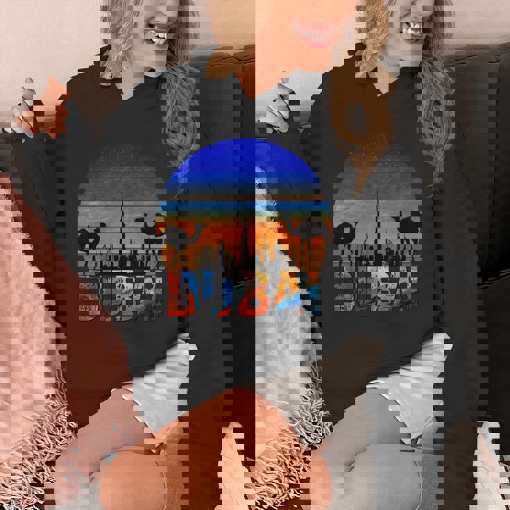 ドバイ ブルジュ ハリファ ヴィンテージ Uae ドバイ アラビア キャメル お土産 長袖tシャツ パーカー