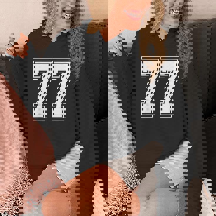 ナンバー77 野球 フットボール 誕生日 パーカー