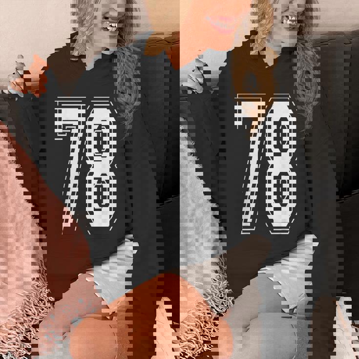 ナンバー78 バーシティスタイル ボールド スポーツ 誕生日 ジャージ パーカー