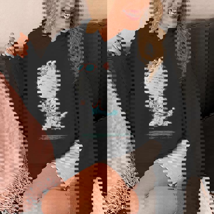 ネコ ねこ ランニング 子猫 ペット おもしろ 動物 ランナー イラスト パーカー