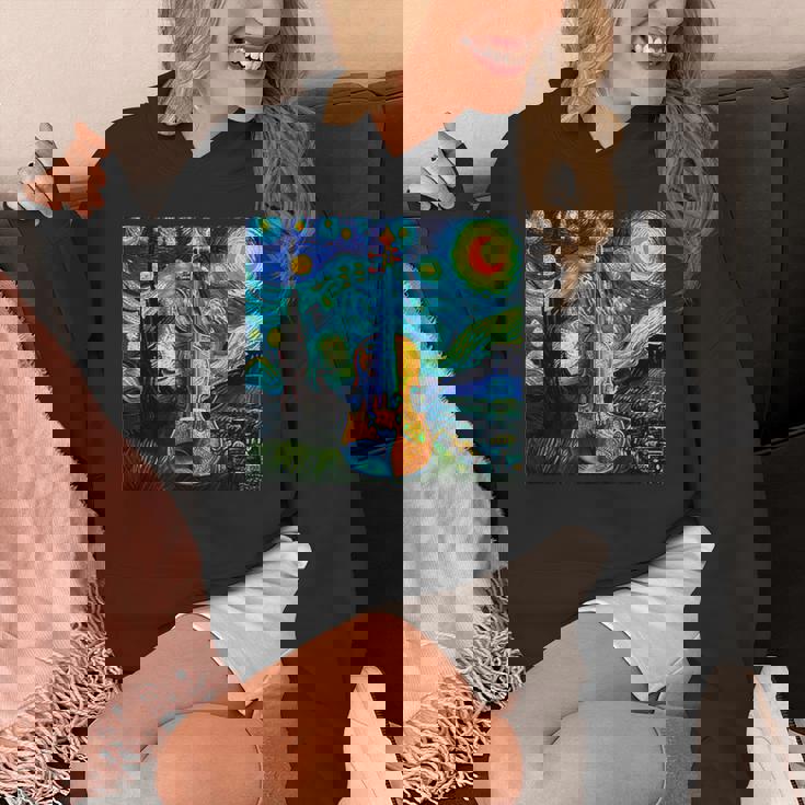 バイオリン 楽器 面白いtシャツ ゴッホ 星月夜 かわいい メンズ 子供 おもしろ 服 グッズ ネタ 音楽 パーカー