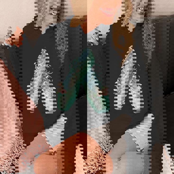 バレリーナガール ミントグリーン ダンス バレエ水彩画 パーカー