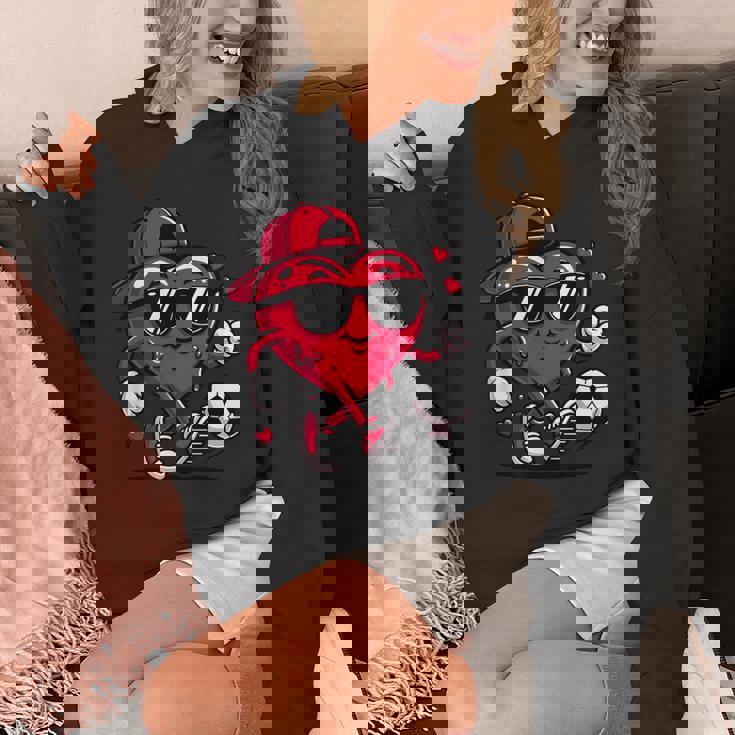 バレンタイン サッカー ハート ドリップ スポーツ 愛 バレンタインデー 男の子 パーカー