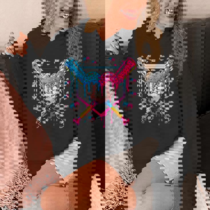 バレンタイン 野球 ハート 滴る アイスクリーム ミニハート パーカー