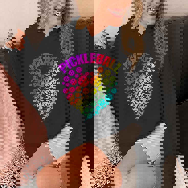 ピックルボール ハート カラフル ラブ ピックルボール パーカー