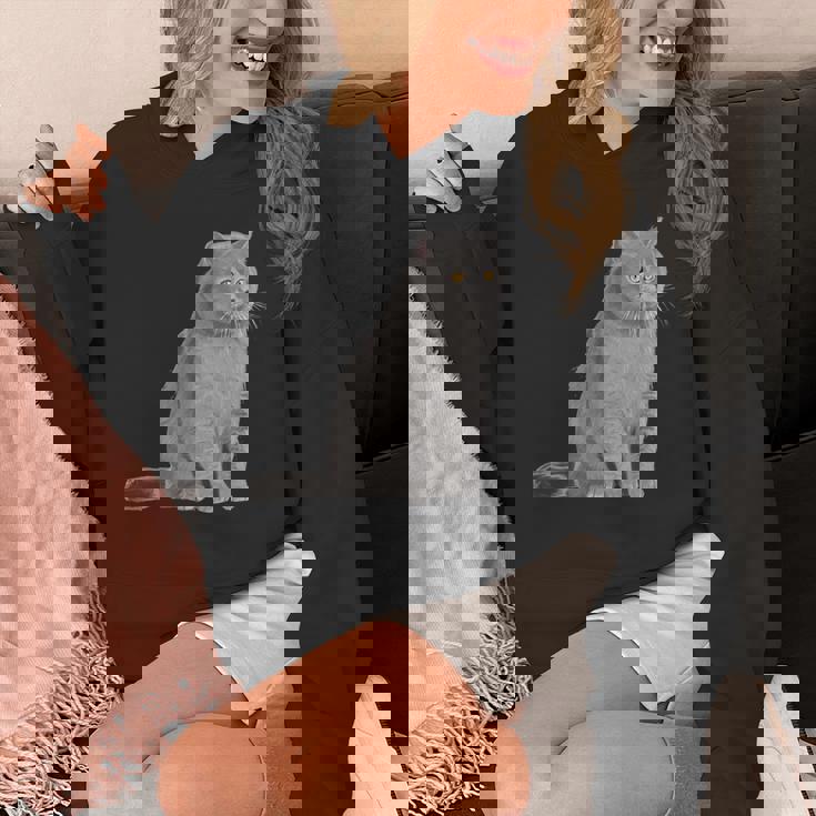 ブリティッシュショートヘアの猫 長袖tシャツ パーカー