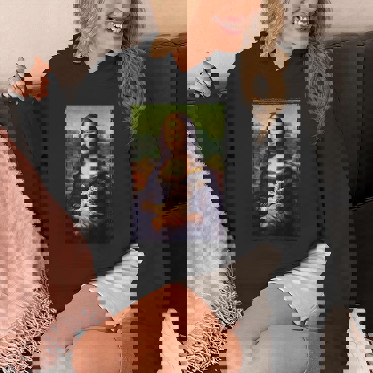 モナリザ と 猫 美術 教師 絵画 と 猫 恋人 パーカー