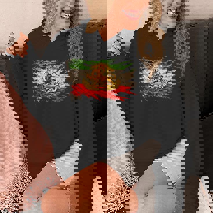 ライオンと太陽のエンブレムが付いたイランの国旗、ヴィンテージペルシャ遺産。 パーカー