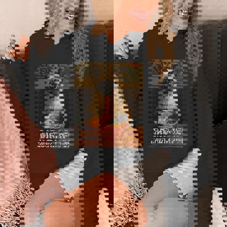 ラーメン猫 シャム猫 ラーメンを食べるラーメン泥棒 グランジ パーカー