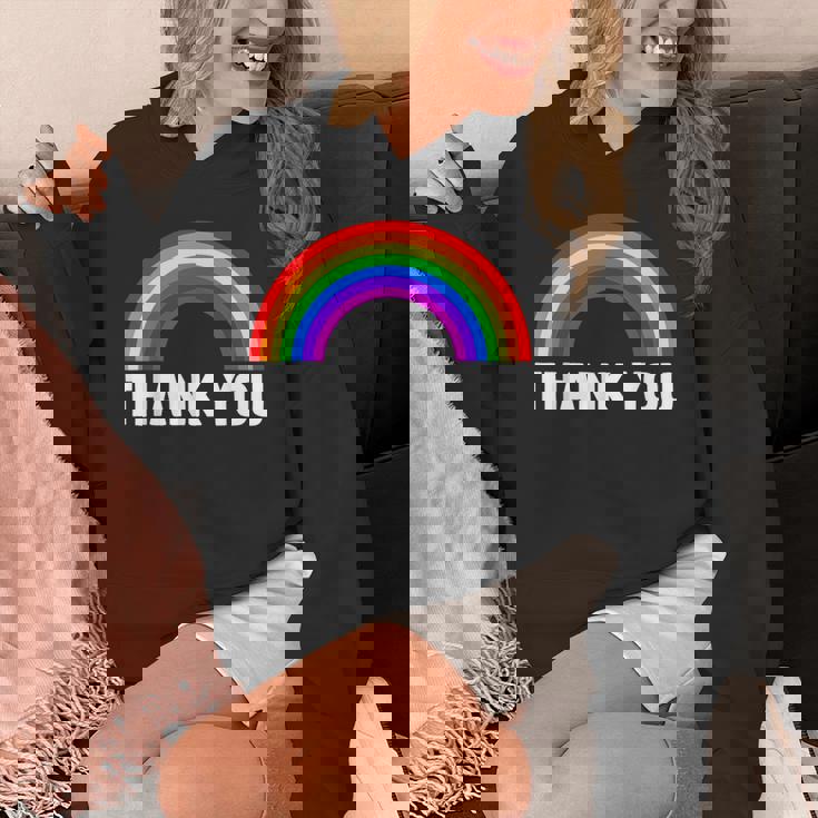 レインボー Thank You パーカー