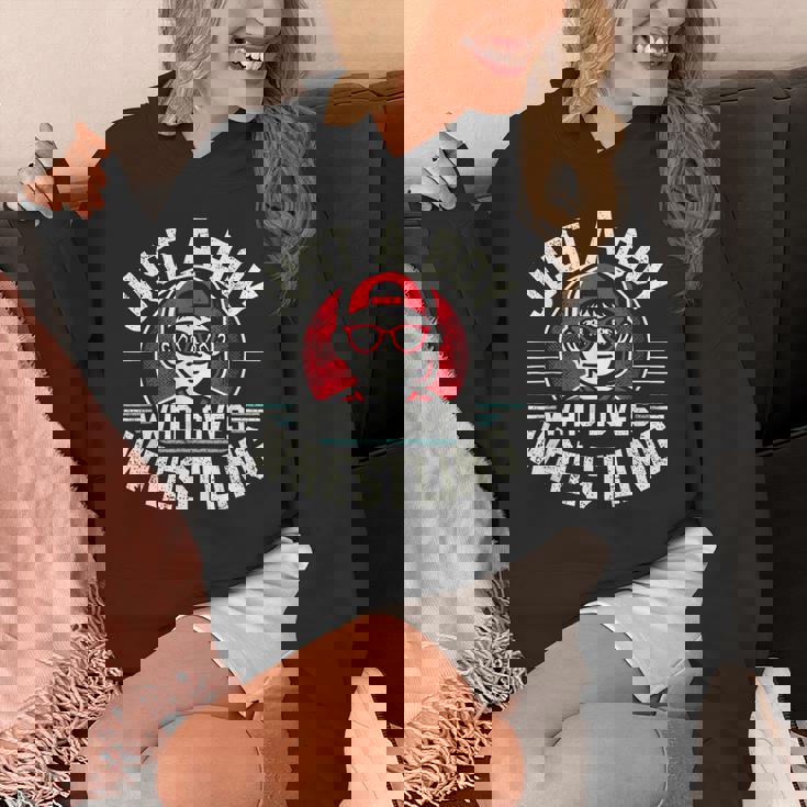 レスリングが大好きな少年 少年&キッズ レスラー パーカー