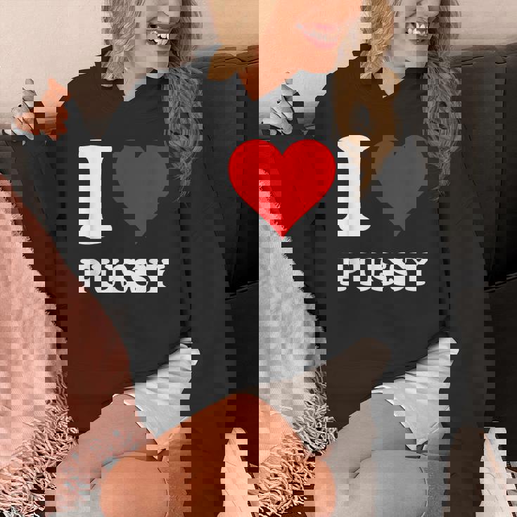 レッドハート I Love Pussy パーカー