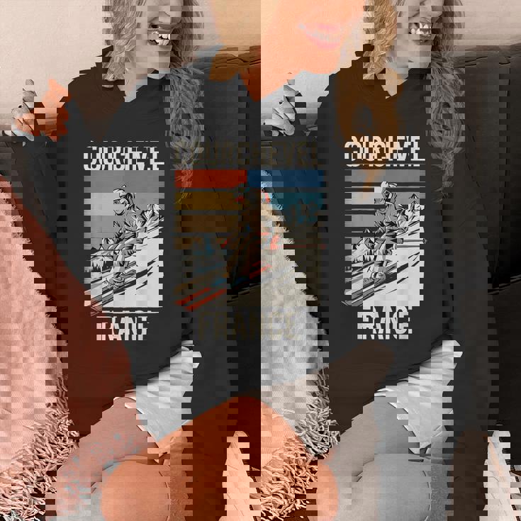 レトロ スキー クールシュベル フランス フランス スキー リゾート 楽しい パーカー