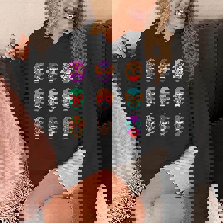 レトロ ルチャリブレ マスク オブ レジェンド レスリング 長袖tシャツ パーカー