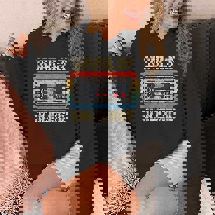 レベル 37 アンロック 37歳 ギフト 面白い ゲーマー 37歳の誕生日 パーカー