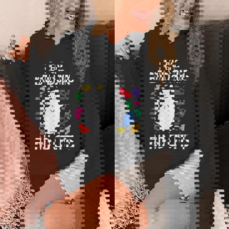 ロッククライミングホールズ クライマー キュート I Love ボルダリングと猫 パーカー