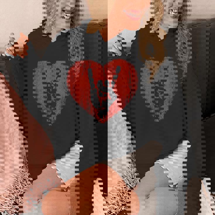 ロックミュージックラバーレッドハートロックンロール パーカー