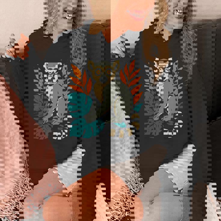 ワオキツネザル 長袖tシャツ パーカー