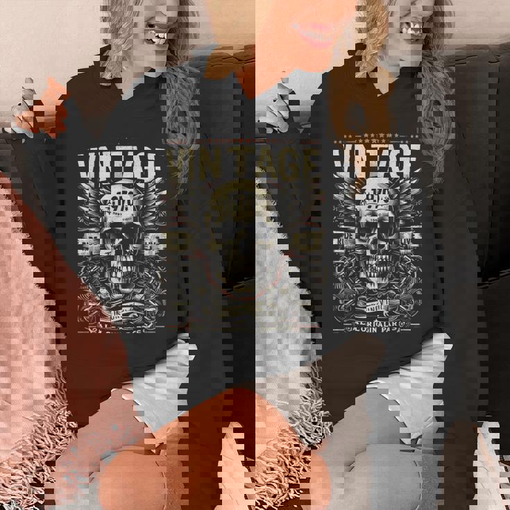 ヴィンテージ 1970 1970年誕生 誕生日 スカル バイカー バイク パーカー