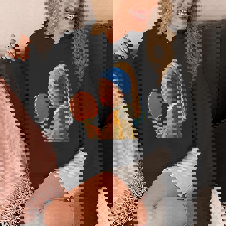 卓球 面白いtシャツ ボール ピンポン おもしろ 服 ネタ メンズ 卓球部 おもしろグッズ 大人 子供 長袖tシャツ パーカー