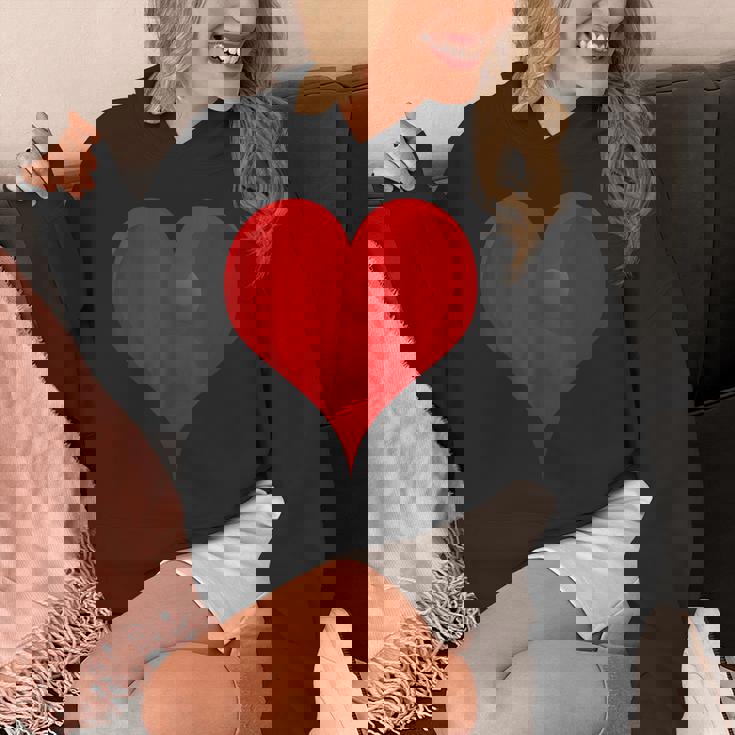 大きな赤いハート パーカー