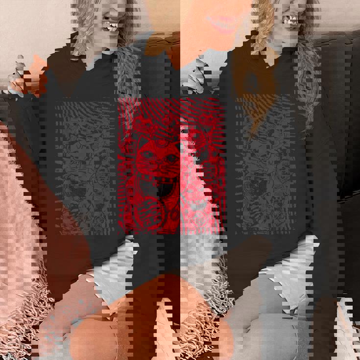 招き猫カワイイラッキーキャット日本のレトロなヴィンテージスタイル パーカー