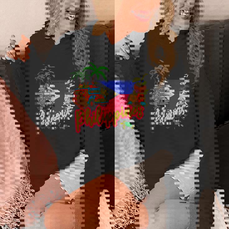 旗のヤシの木のお土産とフィリピンのヴィンテージメガネザル パーカー