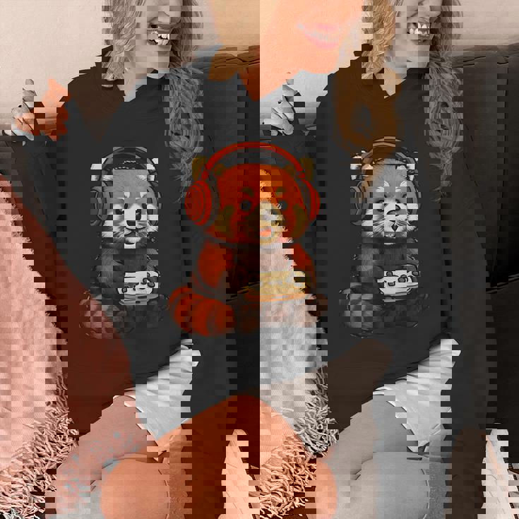 日本のレッサーパンダ ゲーマー アニメ レトロ ビデオゲーム ヴィンテージ パーカー