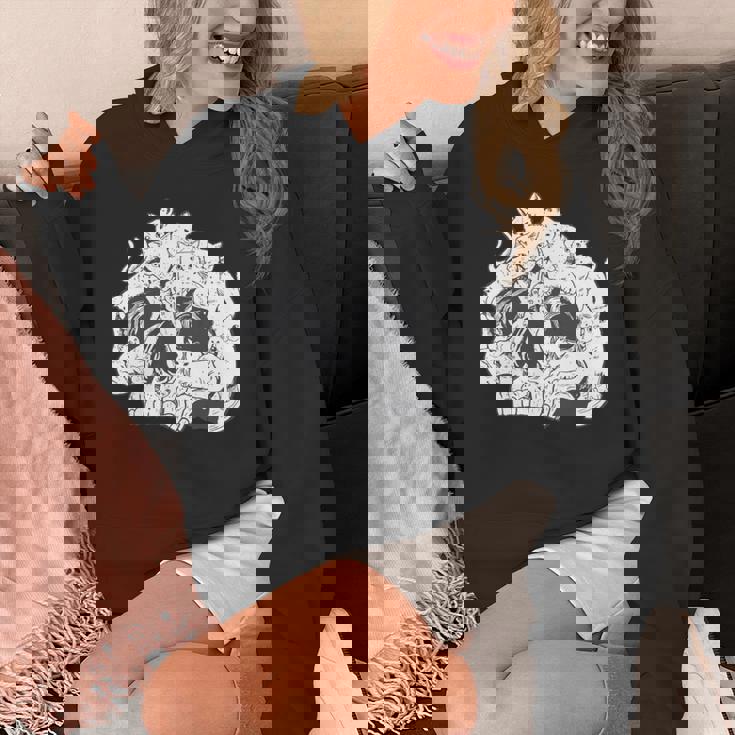 猫 ガイコツ メンズ おもしろ かわいい ネコ 面白いtシャツ 動物 メンズ レディース にゃんこ ネタ 服 長袖tシャツ パーカー