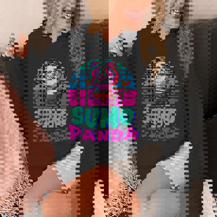 相撲パンダ力士ベーパーウェーブ和風美学 パーカー