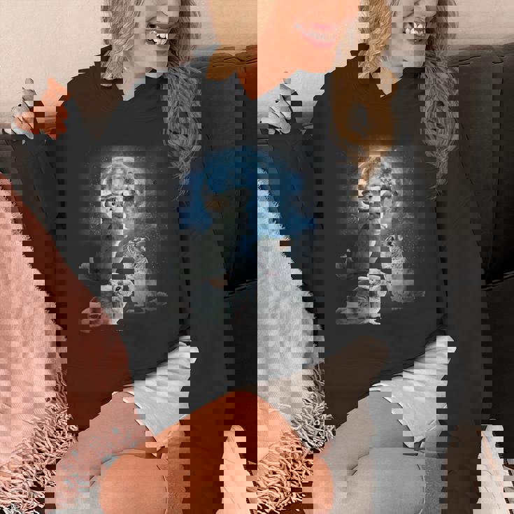 面白いチンチラシャツ 月に吠えるチンチラ パーカー