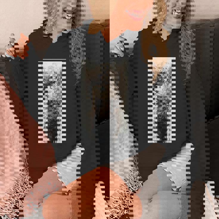 黒と白の天使 クラシックヴィンテージアート パーカー