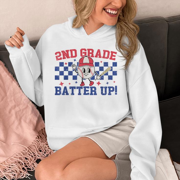 2nd Grade Batter Up Back To School Baseball Teacher Kids Unisex Hoodie, 2nd Grade Teacher Gifts, funny design